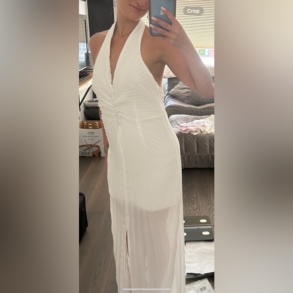 White halter maxi dress - Picture 5 of 5